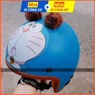 [Rẻ Số Zách] Mũ bảo hiểm 3/4 Pikachu-Doremon-Gấu