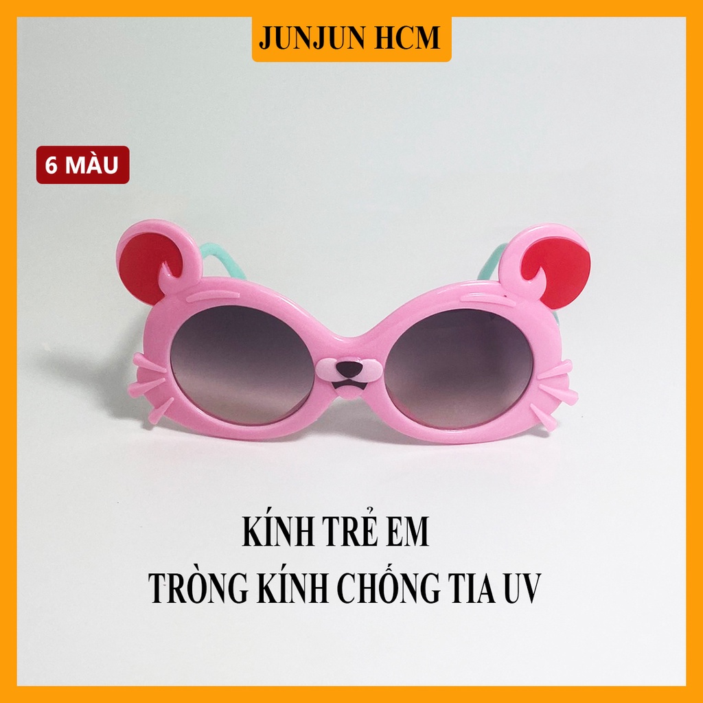 Kính mát trẻ em cao cấp JJ2060 gọng nhựa,kiểu kính hình chuột đáng yêu,tròng chống tia UV dành cho bé từ 1 đến 5 tuổi