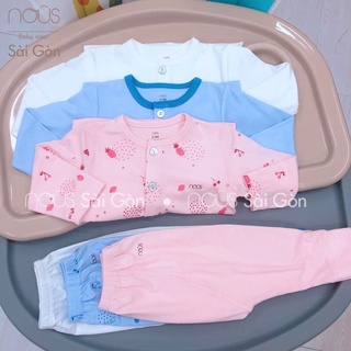 [NOUS]Bộ dài tay  cài thẳng chất petit cao cấp cho bé trai/bé gái Nous