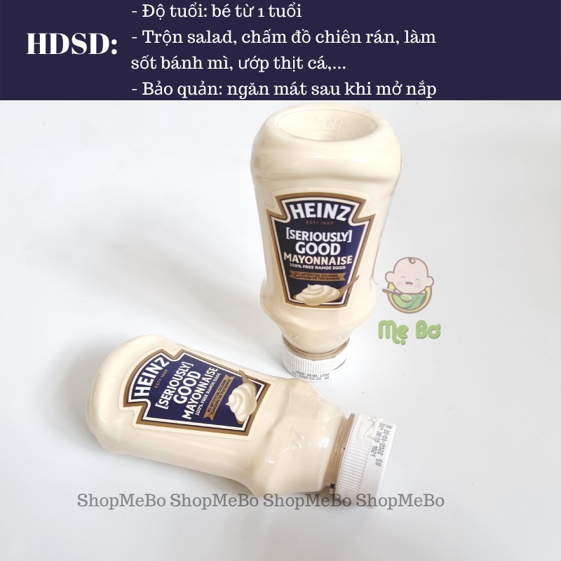 SỐT MAYONNAISE HEINZ ÍT BÉO 220ml DATE 8/22