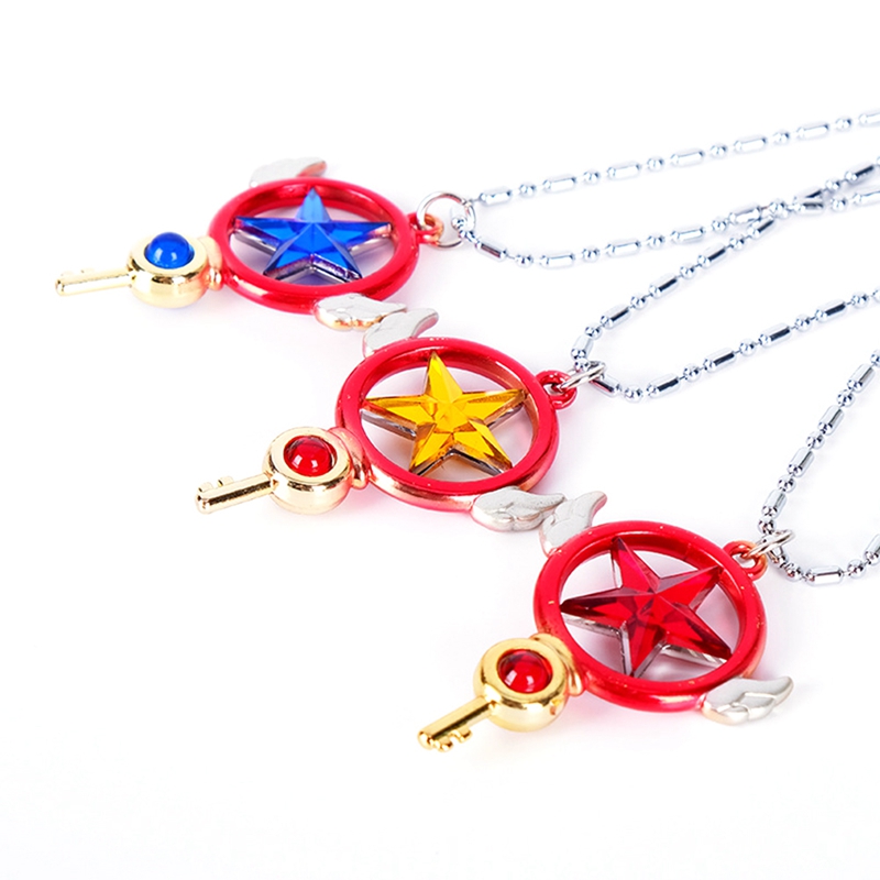 Thời Trang Fashion Card Captor Sakura Star Necklace Pendant Alloy Jewelry Girl Craft 1 Pc