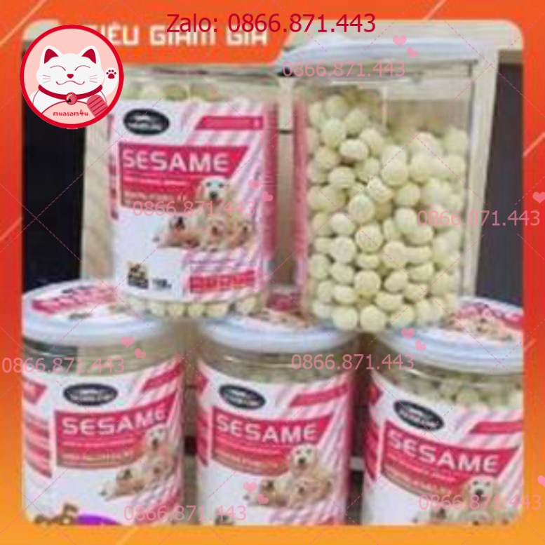 ⚡𝐅𝐑𝐄𝐄𝐒𝐇𝐈𝐏⚡ [GIẢM GIÁ] BÁNH THƯỞNG HỘP DÀNH CHO CHÓ SESAME 180g - petshop số 01