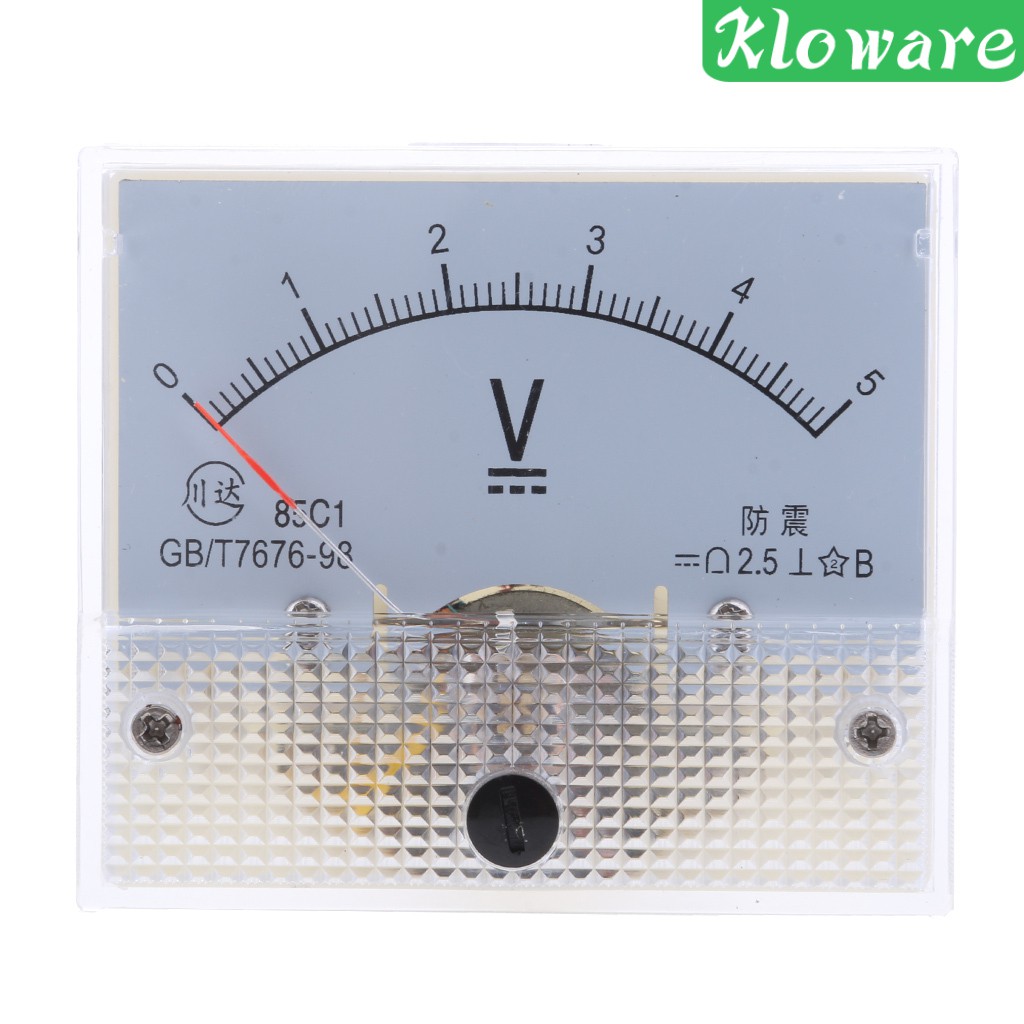 Bảng Điều Khiển Ampe Kế Ampe Kế 85C1 DC 0-5V Hình Chữ Nhật