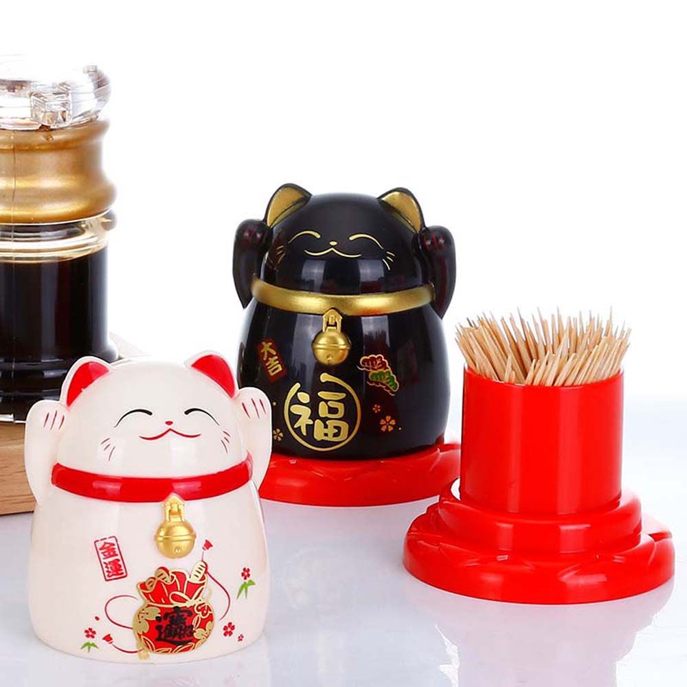 Hộp Đựng Tăm Xỉa Răng Hình Mèo Hoạt Hình Nhiều Màu Chất Lượng Cao