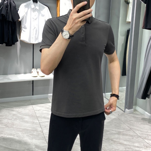 Fashion Áo Polo Nam Trơn Văn Phòng Trẻ Trung In Họa TIết Chữ GK Zenkocs3 MEN TOP 241V2