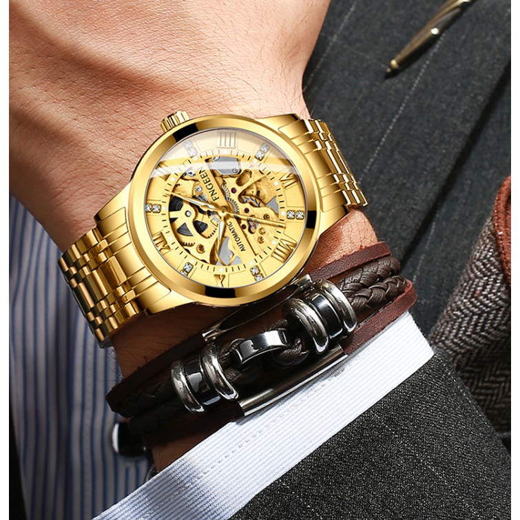 Đồng hồ cơ nam chính hãng FNGEEN lộ máy tuyệt đẹp, kiểu dáng lịch lãm, dây thép không rỉ ( Mã: AFC04 ) | BigBuy360 - bigbuy360.vn