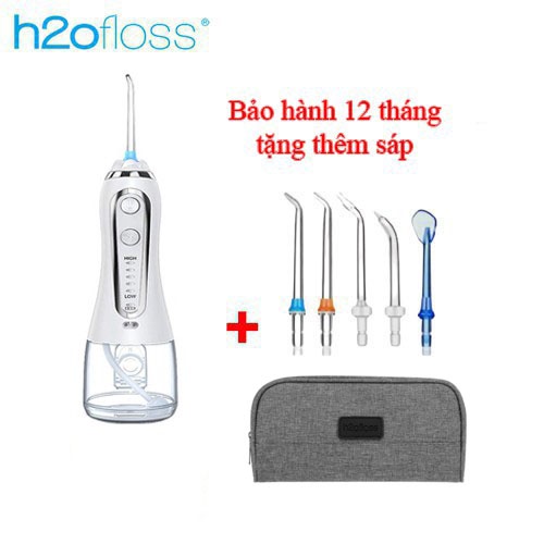 Máy Tăm Nước H2OFLOSS HF-6P, OCTECH New phiên bản 2021 kèm túi và ống xịt tiêu chẩn