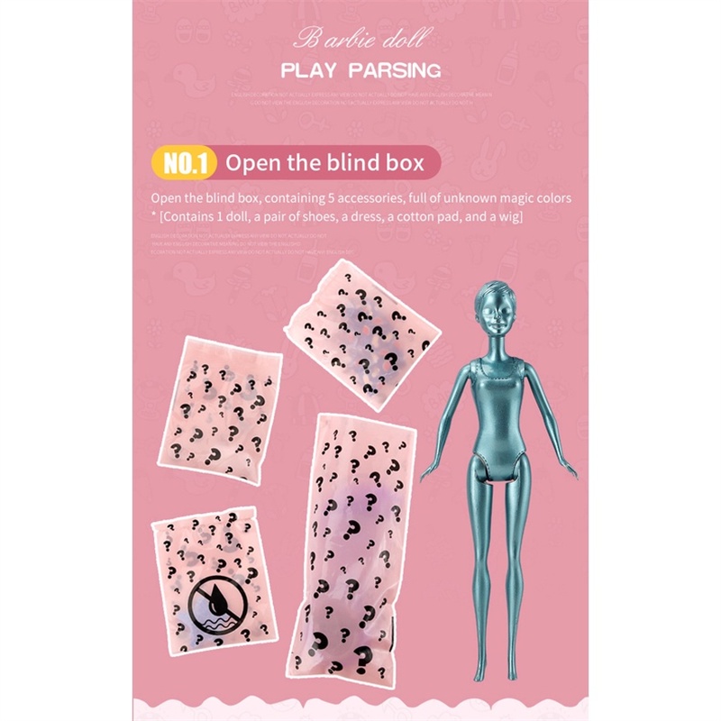 Búp Bê Barbie Đồ Chơi Thay Đổi Màu Sắc Theo Nhiệt Độ Nước Độc Đáo
