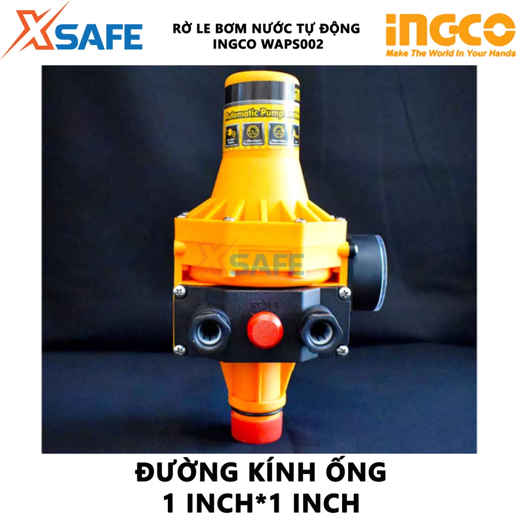 Rờ le tự động bơm nước bằng áp suất INGCO WAPS002 Thiết bị bơm nước 220-240V, áp suất tối đa cho phép 10bar - [XSAFE]