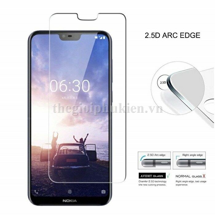 Tấm dán kính cường lực Nokia 6.1 Plus chống vỡ, chống xước