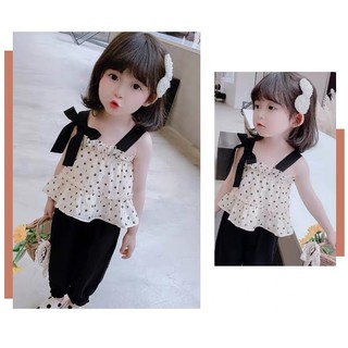 Bộ Chấm Bi Hai Dây Bé Gái