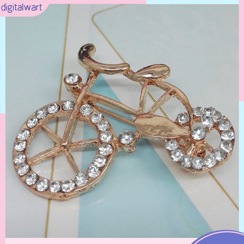 Trâm Cài Áo Hình Xe Đạp Đính Đá Thời Trang