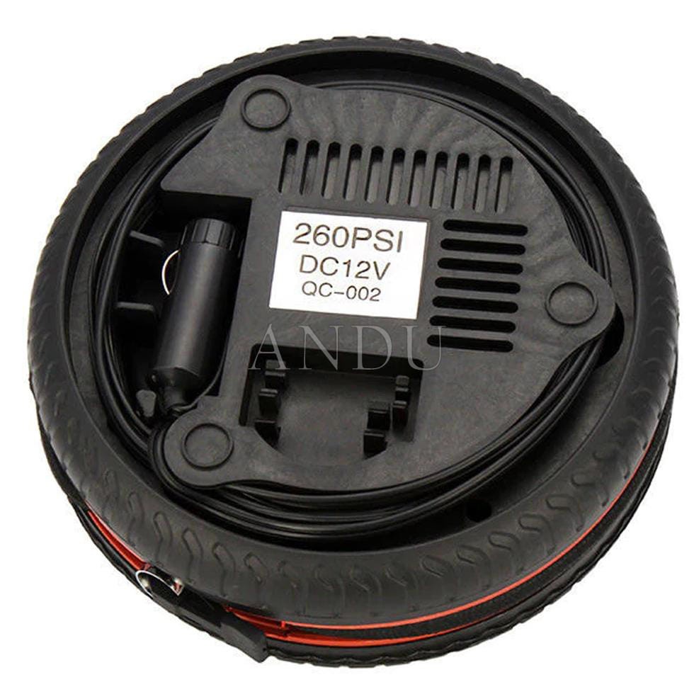 Bơm Lốp Điện Hình Bánh Xe Đa Năng 12V Mang Đi Tiện Dụng