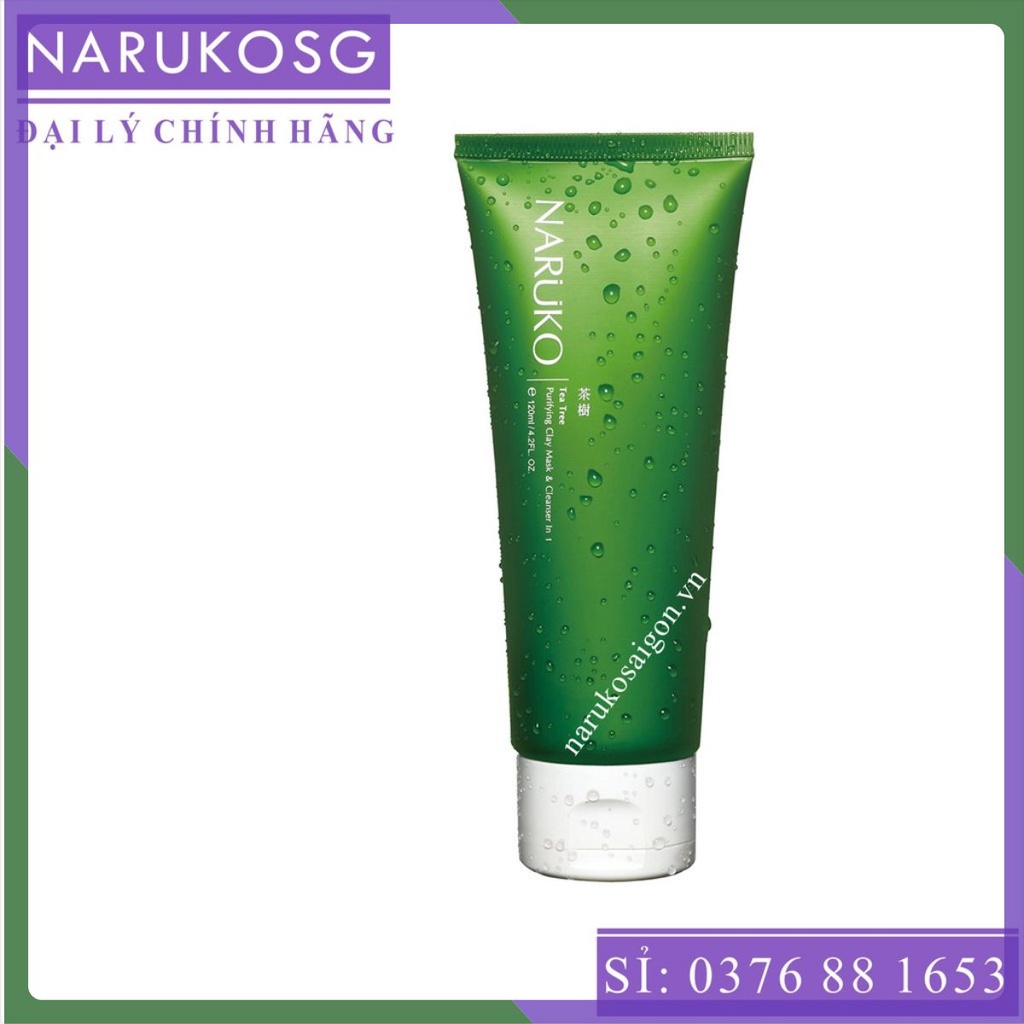 SỮA RỬA MẶT NARUKO TRÀM TRÀ NHẬP KHẨU CHÍNH HÃNG ĐÀI LOAN Naruko Tea Tree Purifying Clay Mask and Cleanser 3 in 1 120 gr | BigBuy360 - bigbuy360.vn