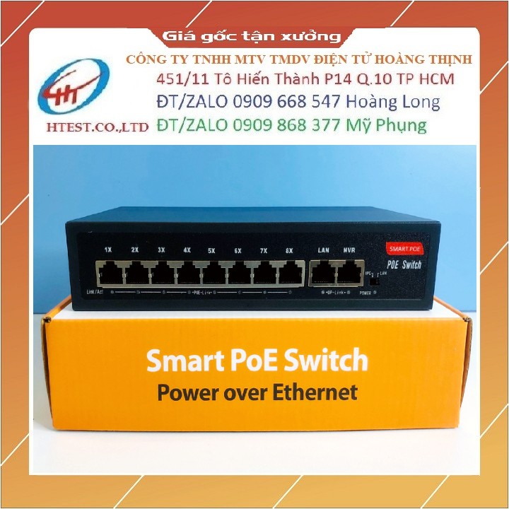 Switch chia mạng Smart POE 8 Port + 2 Uplink 10/100Mbps - Hàng chính hãng