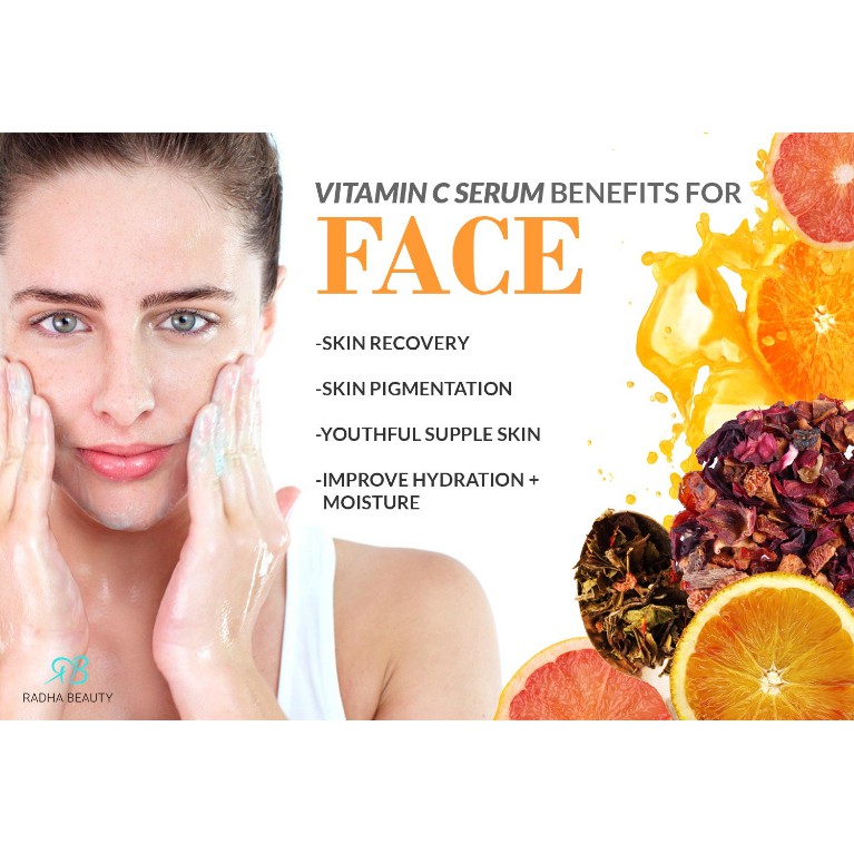 60ml Serum sáng da mờ thâm Vitamin C Radha Beauty