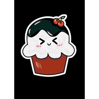 Sticker Đồ Ăn ( Đen )