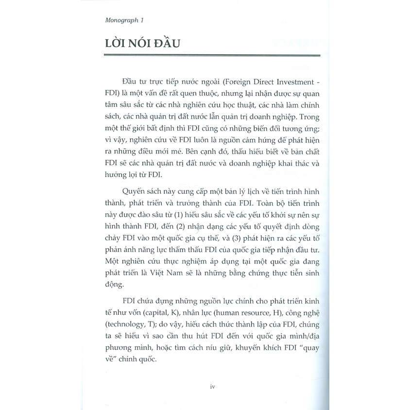 Sách - Life Of Foreign Direct Investment: Initiation, Establishment, And Achievement - Monograph Series 1