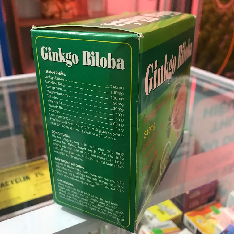 ✅[CHÍNH HÃNG] Bổ não Ginko Biloba Extra 240mg Extra - bổ huyết hoạt huyết, giảm thiểu năng tuần hoàn não (Hộp 100 viên)