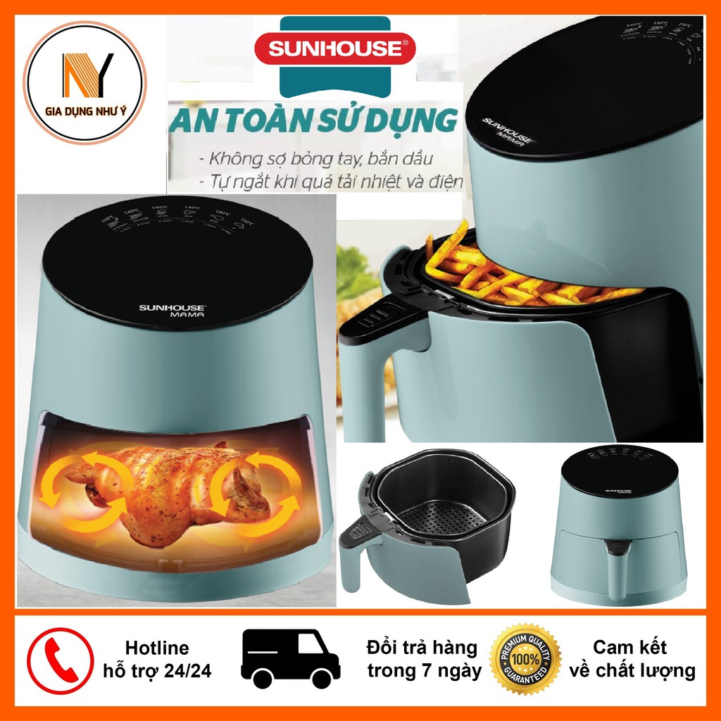 [Mã ELHADEV giảm 4% đơn 300K] Nồi Chiên Không Dầu Sunhouse Mama SHD4085 Dung Tích 3.5 Lít, Bảo Hành Chính Hãng 24 Tháng