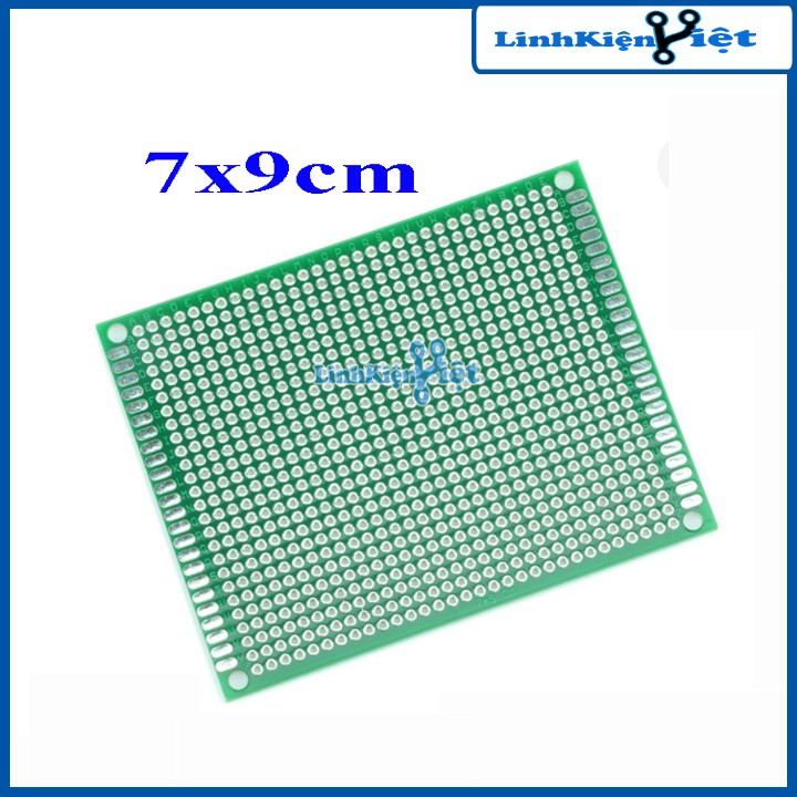 Phíp Đồng Đục Lỗ 2 Mặt PCB Xanh Tốt  Dày 1.6mm