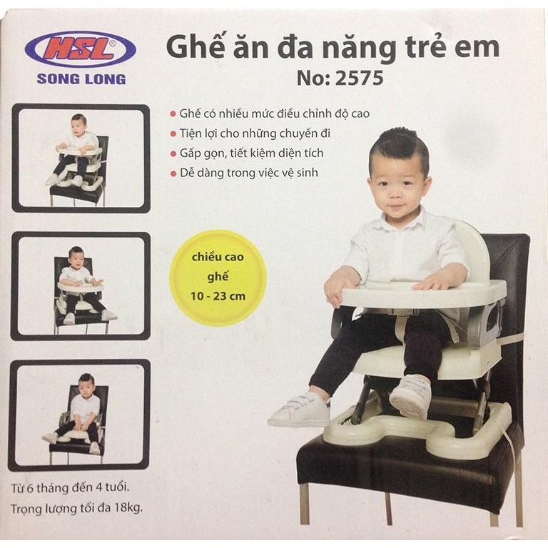 [KHO SỈ] Ghế ăn dặm đa năng Việt Nam có bàn ăn dặm (gấp gọn + điều chỉnh cao thấp)