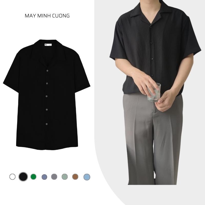 Áo sơ mi tay ngắn Giá Xưởng nam nữ form rộng Giá Sinh Viên Tận Xưởng vải lụa unisex SMV