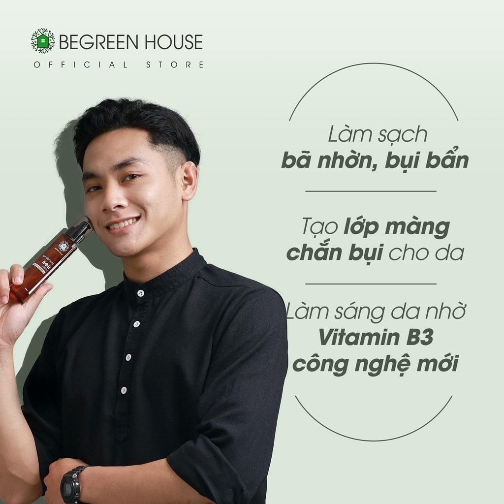 Sữa rửa mặt nam Begreen House 100ml hương chanh sảng khoái, giúp làm sạch bụi bẩn & dầu nhờn, dưỡng ẩm, giảm mụn