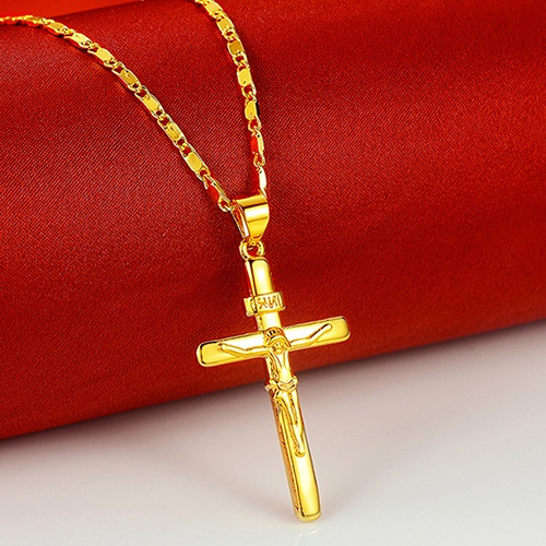 Dây chuyền mạ vàng 24K hình chữ thập độc đáo