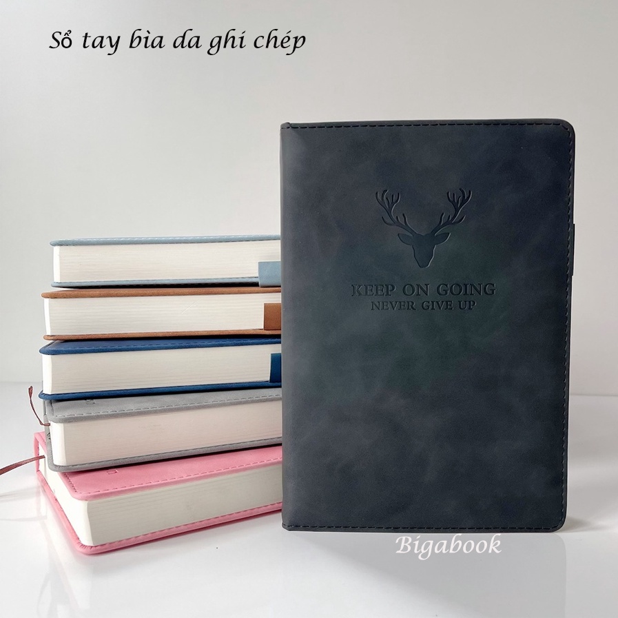 Vở kẻ ngang A5 bìa da ghi chép công việc, bài tập Sổ tay dày 360 trang chất lượng cao - Bibiga01