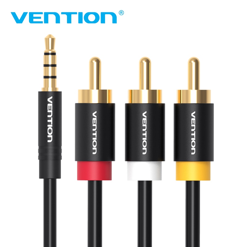 Dây Cáp Chuyển Đổi Âm Thanh Vention 3.5mm / 2.5mm Sang 3rca 1.5m 2m Jack 3.5mm Chất Lượng Cao