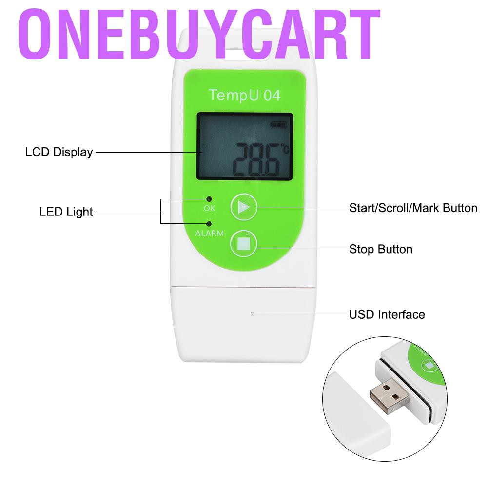 Máy Ghi Dữ Liệu Nhiệt Độ Onebuycart Tempu04 Pdf Usb