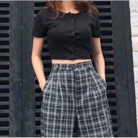 Áo CropTop Nữ Kiểu Bó Ôm Body - Áo Thun Nữ Cộc Tay Dáng Ngắn AT12