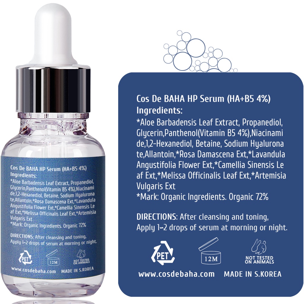 Serum Dưỡng Da Mặt 4% Niacinamide 2% + Hyaluronic Acid B5 B3 Chống Nếp Nhăn Trẻ Hóa Làn Da B5 B3