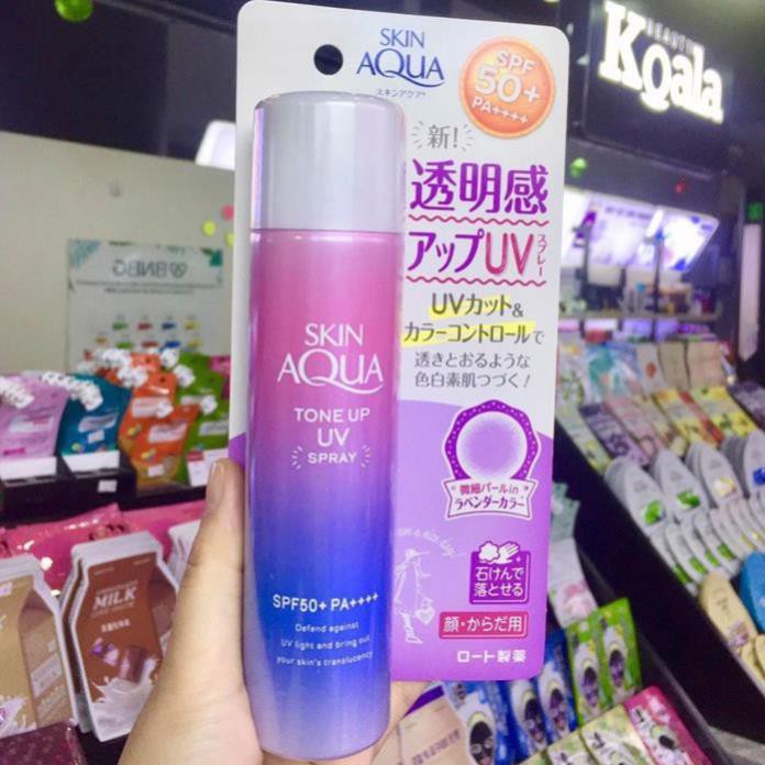 Xịt Chống Nắng SKIN AQUA Tone Up UV SPF50+ PA++++ Lọ 70g