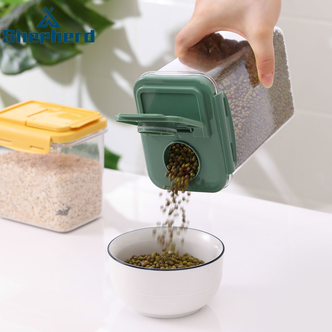 Hộp đựng ngũ cốc Shepherd trong suốt có nắp đậy kép | BigBuy360 - bigbuy360.vn