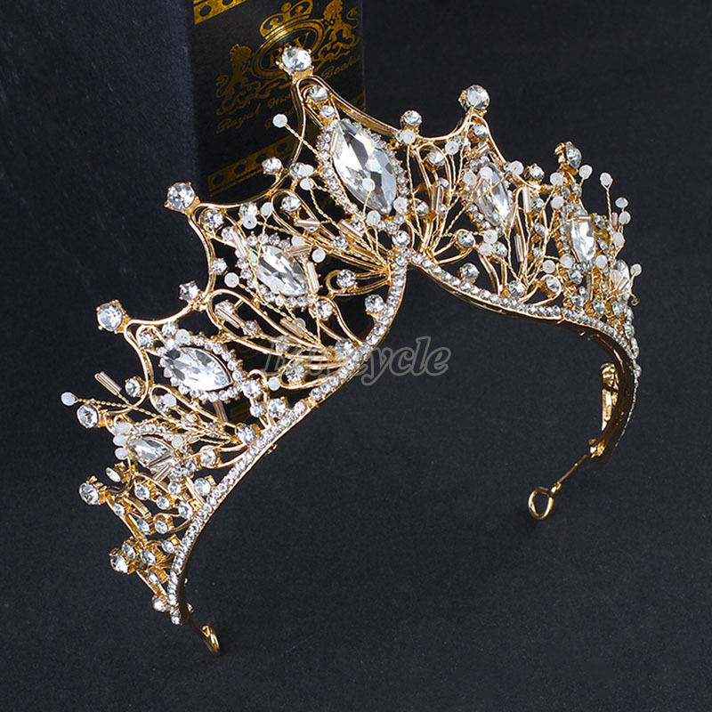 Vương Miện Công Chúa Baroque Đính Pha Lê Chụp Ảnh Sinh Nhật / Đám Cưới