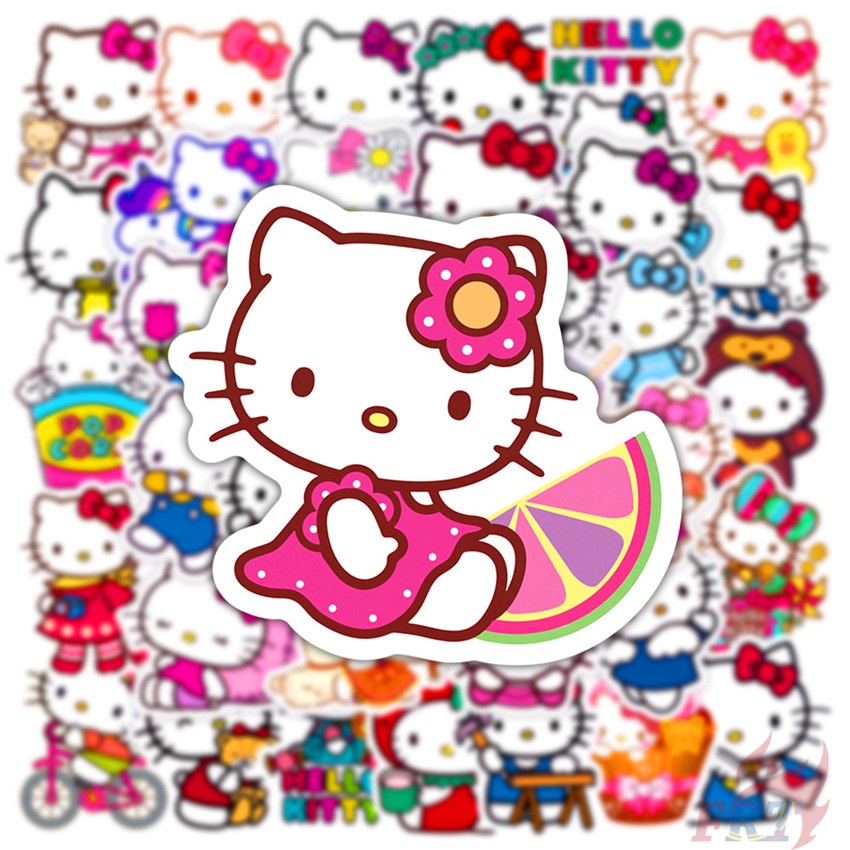 ❉ Hình Dán Hello Kitty Series 08 ❉ Bộ 50 Sticker Họa Tiết Doodle Hợp Thời Trang
