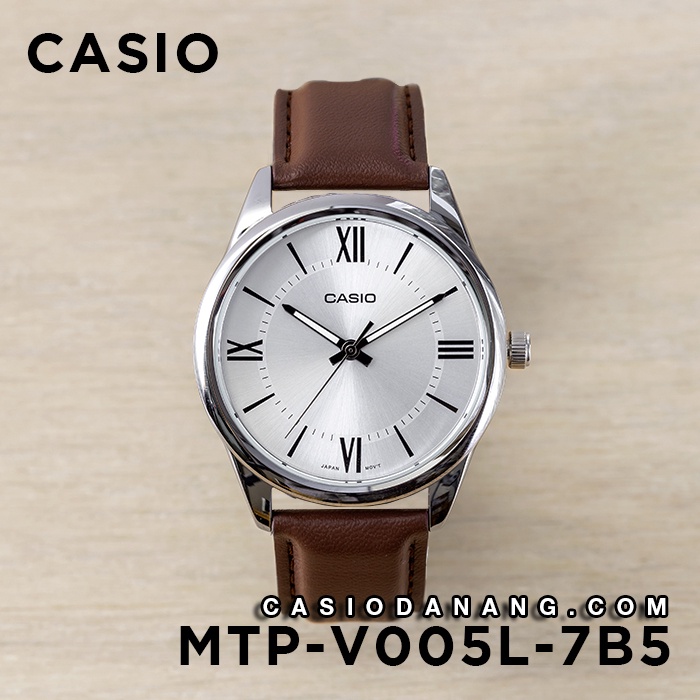 Đồng hồ nam dây da Casio Standard chính hãng Anh Khuê MTP-V005L-7B5UDF (40mm)