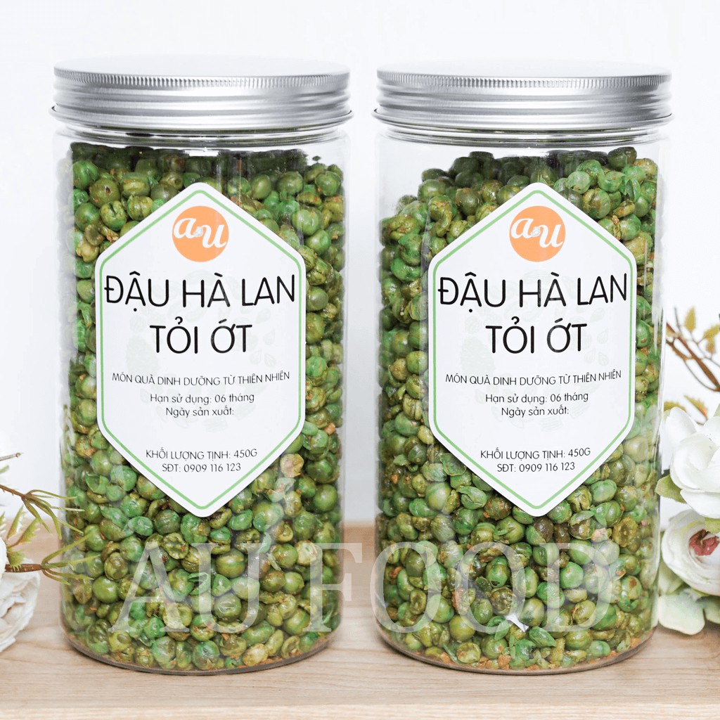 450gr Đậu hà lan tỏi ớt ATVSTP - Chất lượng đậu loại 1 | AU FOOD thơm ngon vừa phải đậm vị