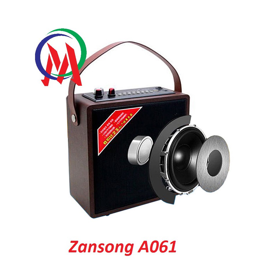 [Tặng Mic &amp; Pin] Loa Bluetooth Karaoke Mini Zansong A061 -  (6.5 inch ,1 mic ,30W) bass 18 -bh 12 tháng