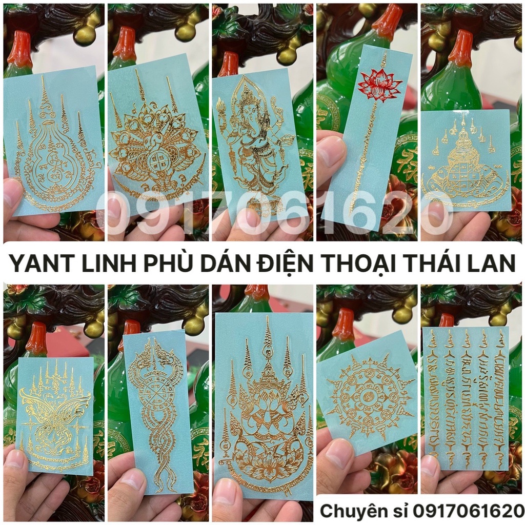 Sỉ Miếng dán Điện Thoại Thái Lan Hồ Ly 9 đuôi - Kinh 5 Dòng - Thần NanaThong Đẹp Lung Linh Phù hợp cho nhiều dòng máy