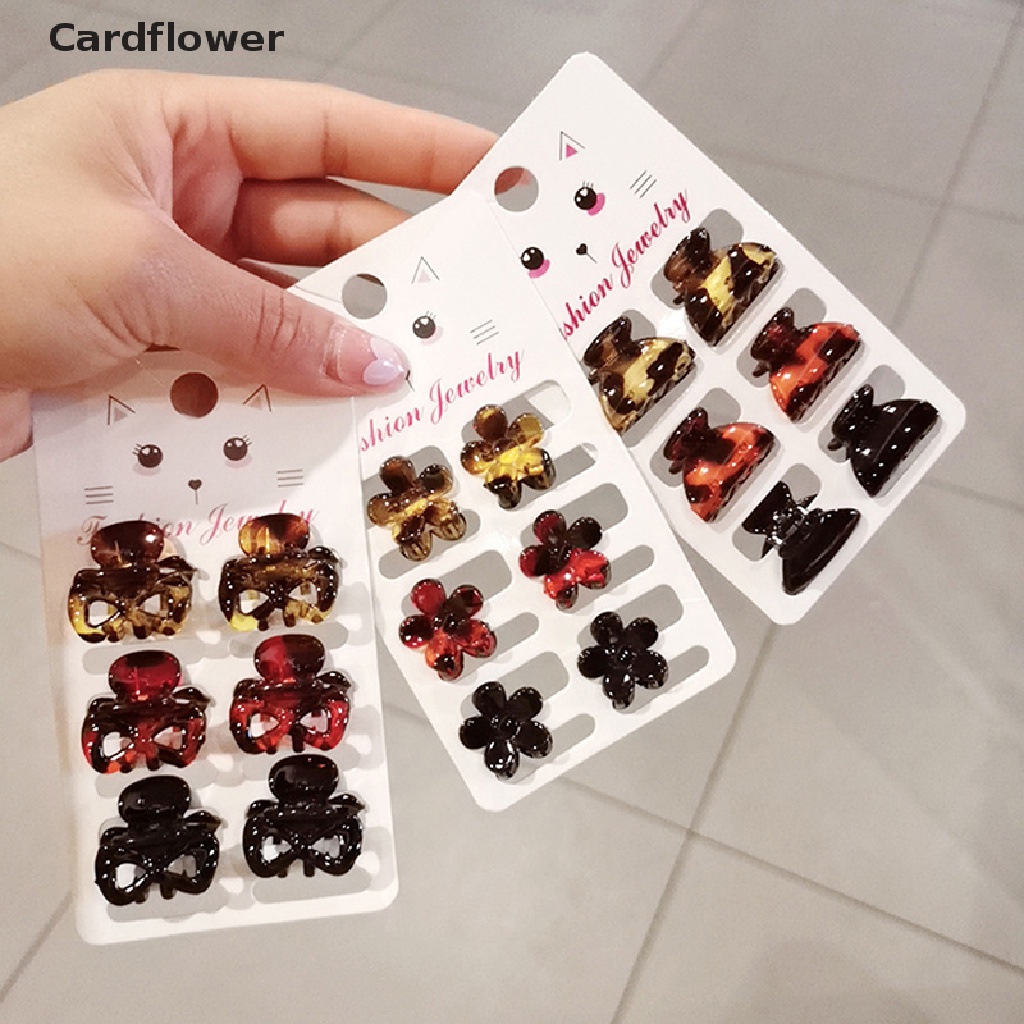 Set 6 Kẹp Tóc Mini Họa Tiết Da Báo Thời Trang Cho Nữ