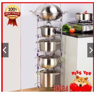 Kệ để xoong nồi inox 5 tầng