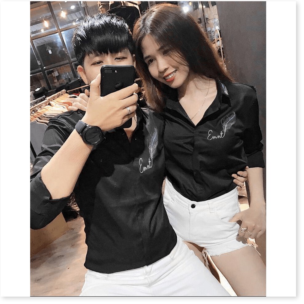 Áo Sơ Mi Nam Cao Cấp Đen Trơn Phong Cách Công Sở Lịch Lãm HP