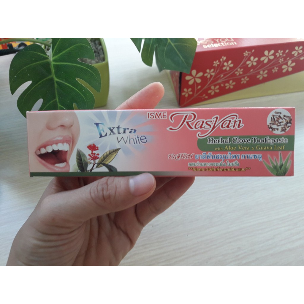 Kem đánh trắng răng Rasyan 30gr 100% nội địa Thái lan