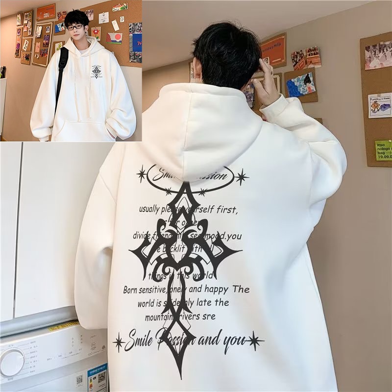 Áo hoodie Tay Dài Oversize m-5xl Thời Trang Hàn Quốc Dành Cho Nam Nữ