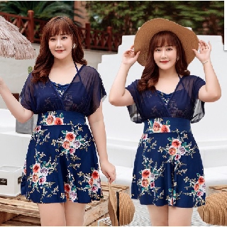 [Hàng order] Bộ Bơi Đi Tắm Biển Nữ Bikini 1 mảnh người béo BIGSIZE che bụng siêu tôn dáng BKN45