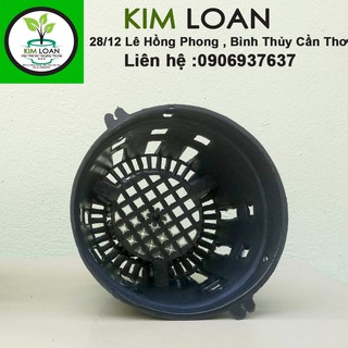 Combo 20 chậu lan nhựa đen phi 21 21x15cm