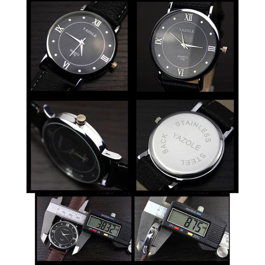 Đồng hồ nam Yazole 279 dây da sang trọng + Tặng hộp đồng hồ . | BigBuy360 - bigbuy360.vn